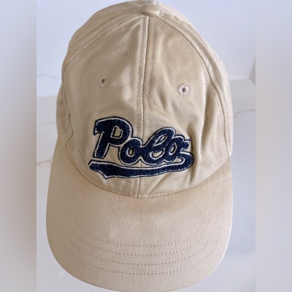 Vintage Ralph Lauren polo sport script hat graphic snowbeach p-wing bear USA